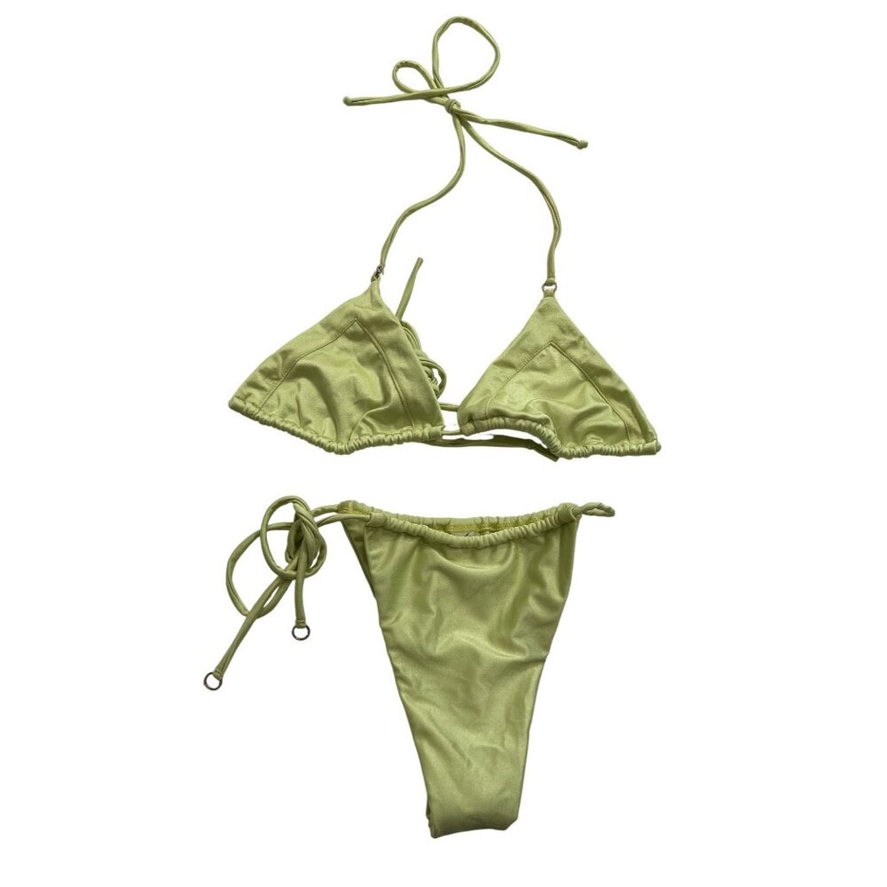 Heart of Sun Swept Away Bikini in Voltage Green